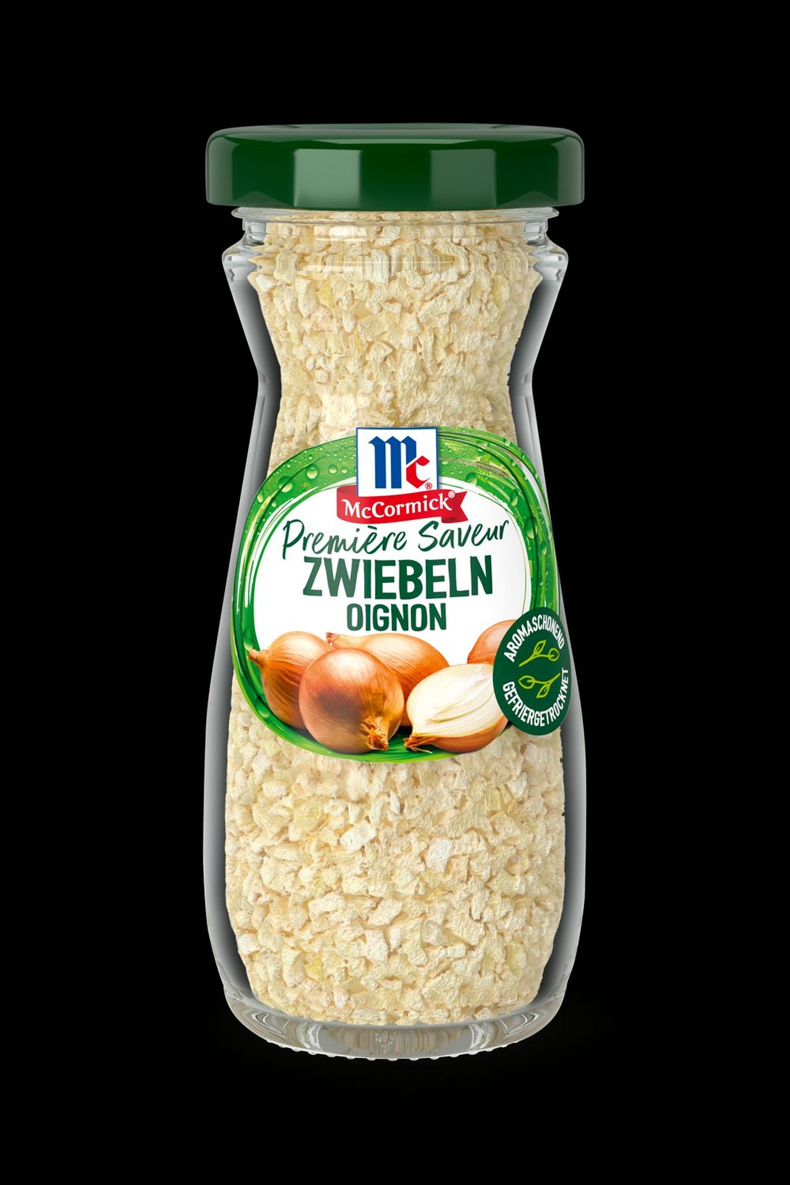 McCormick Premium Saveur Onion 9 g Thanks to freeze-drying, the flavour of McCormick’s «Première Saveur» onions is preserved and better restored during rehydration. The exclusive vacuum process better preserves the intense taste. Experience the real flavour, just like freshly cut onions! McCormick - spice expert since 1889.