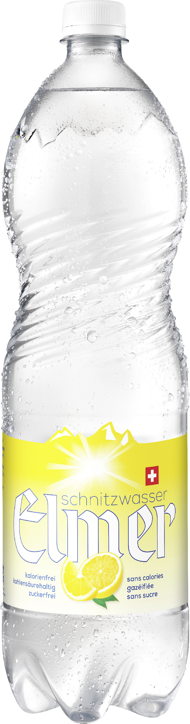 Mineral ELMER Schnitzwas 150cl PET Natürliches Mineralwasser aus der alpinen Mineralquelle St. Martin in Elm auf 1‘200 Meter über Meer, tief aus dem Berginneren. Verfeinert mit natürlichem Zitronen- und Limettenaroma. Echt bergfrisch.