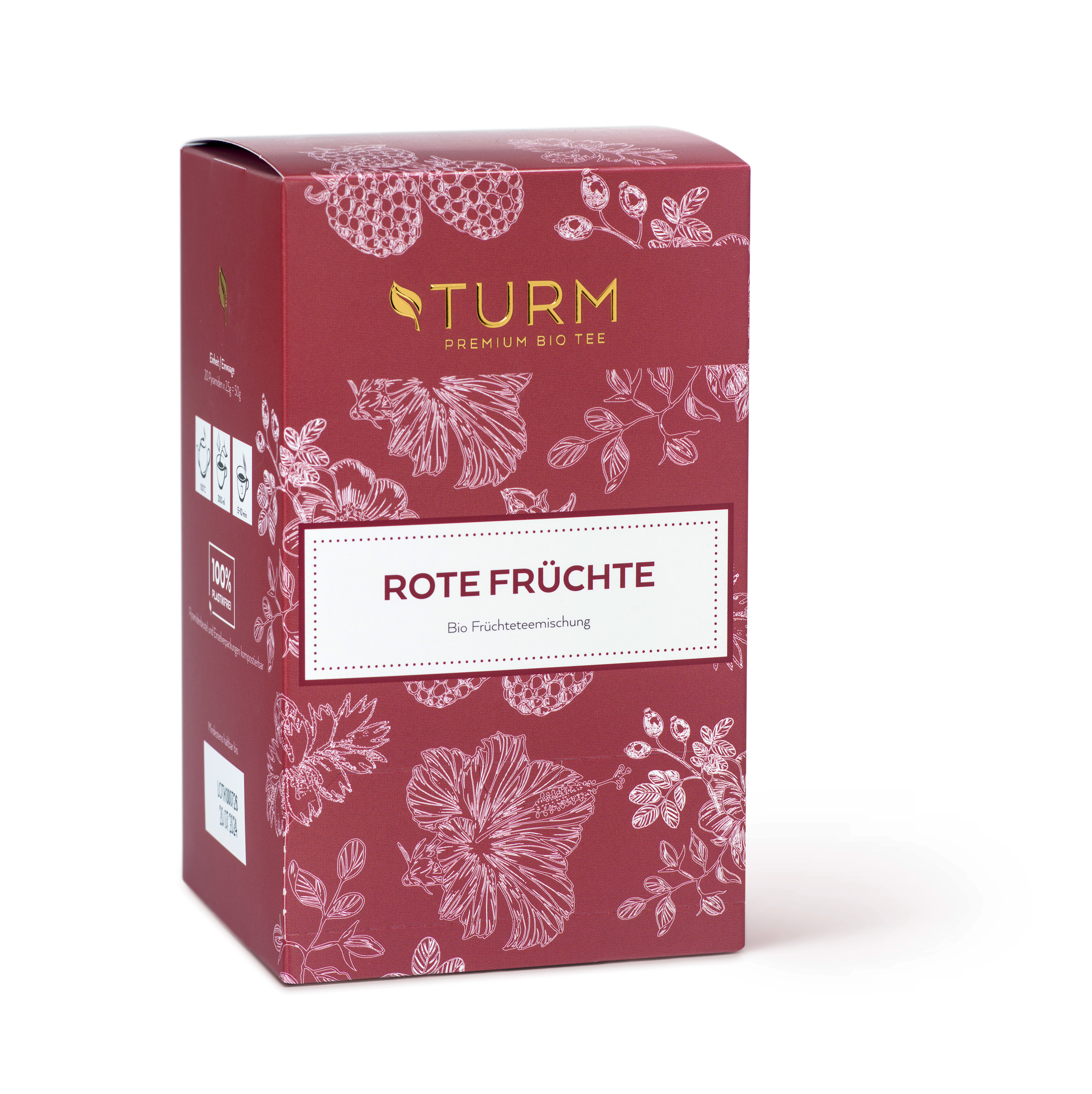 Bio Rote Früchte Früchtetee 20er In Europa gelten Früchteteemischungen nach wie vor zur beliebtesten Wahl unter den Heissgetränken. Die kräftig rote Tasse und der fruchtig saure Aufguss sind die perfekte koffeinfreie Alternative und kommen komplett ohne zugesetzten Zucker aus. Sultanas, Korinthen und Hibiskus bilden die Basis und werden durch Erdbeerstückchen und Himbeeren abgerundet. Eine perfekte Mischung, um sich auch im Sommer mal einen Eistee zu machen.
