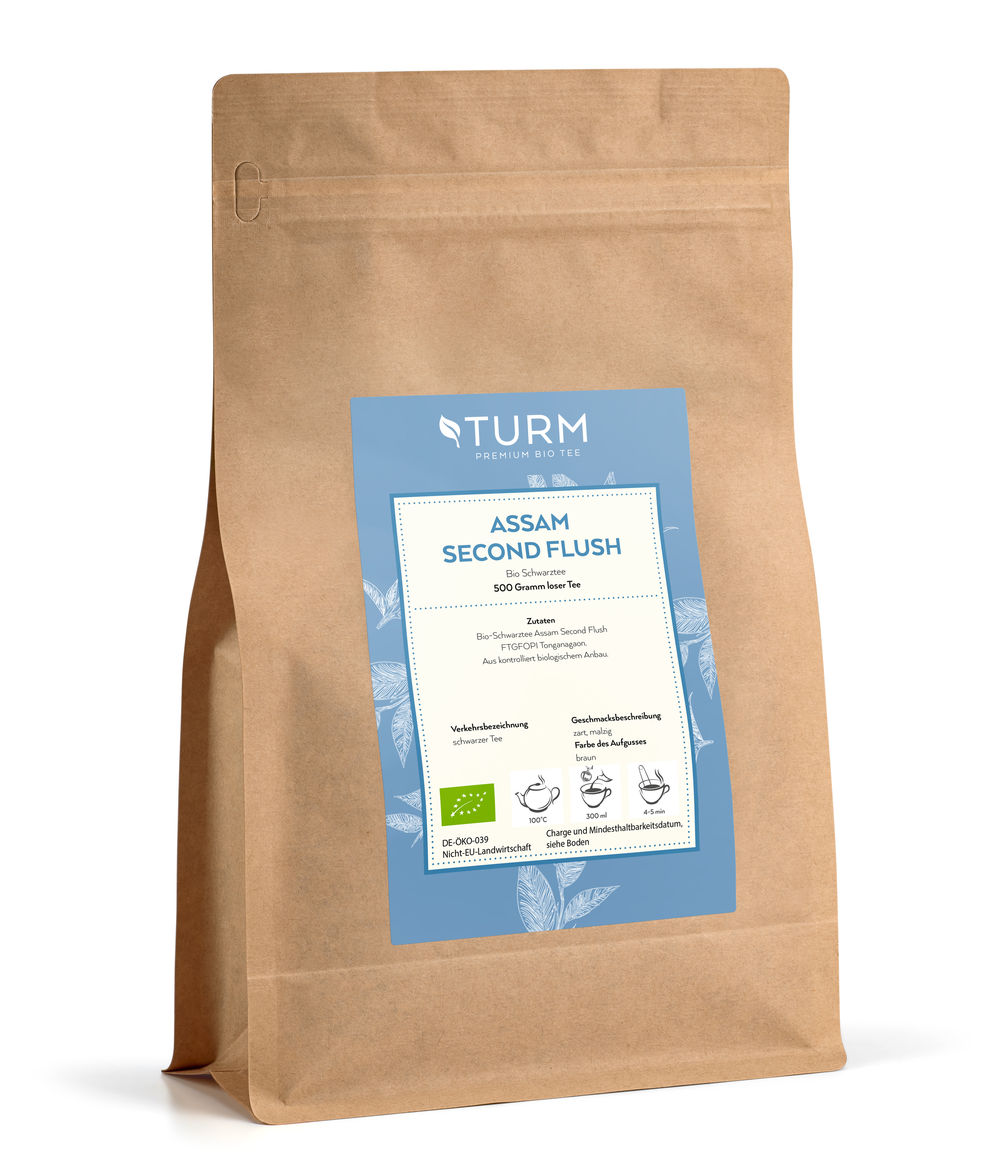Bio Assam  Schwarztee 500 g Earl Grey gilt als Klassiker unter den schwarzen Tees. Die Zitrus-Note kommt von der eher unbekannten Frucht „Bergamotte“. Sie gilt als Hybrid aus süsser Limette und Bitterorange. Doch auch ein Klassiker kann neu sein, so ist die Schwarzteebasis für diesen Tee eine ausgewählte Mischung aus Ruanda. Diese Tees überzeugen durch eine spritzige, von Natur aus leicht zitrusartige Charakteristik. Abgerundet wird der Tee mit kalt gepressten Bio-Ölen, gewonnen aus der Bergamotte und der Zitrone.