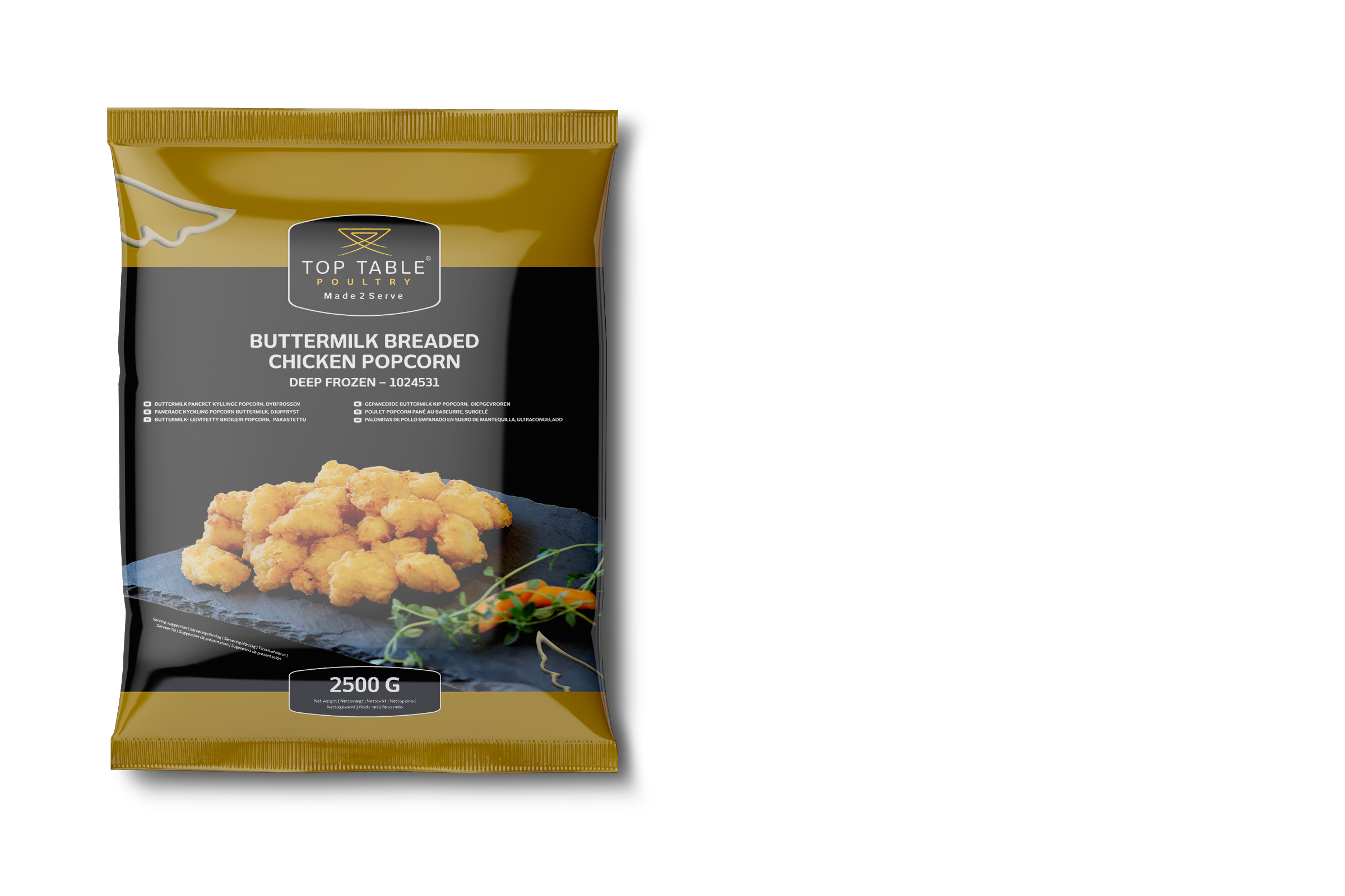 Panerad kyckling popcorn buttermilk